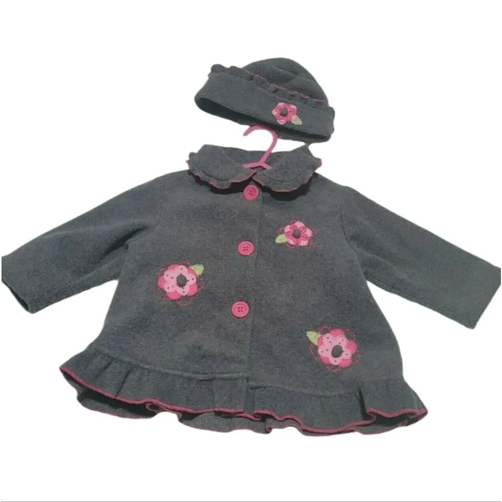 Girls coat & matching hat